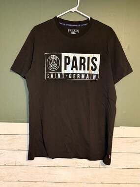 Paris Saint-Germain Block Logo Graphic T-Shirt Black